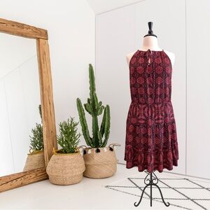 London Times Sleeveless Geometric Print Dress